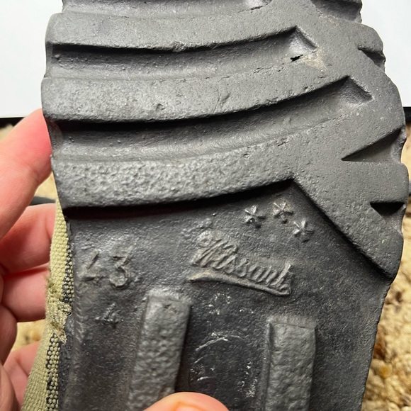 Vintage Wissart Military Canvas Gaiter Double Buckle Army Boot Size 43 - Picture 15 of 16